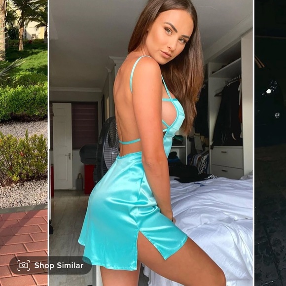 Fashion Nova light blue dress. Size medium - Picture 1 of 3